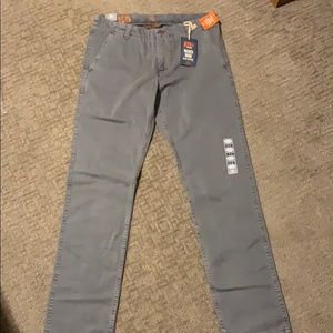 Men’s Dockers Slim Khaki Pants Gray 33x34 NEW